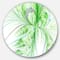 Designart - Green Grungy Floral Fractal Shapes' Large Floral Metal Circle Wall Art